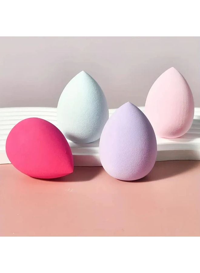 1 قطعة إسفنجة مكياج باللون الوردي الأحمر خالية من اللاتيكس للاستخدام المزدوج الجاف والرطب لمستحضرات الأساس والكريمات والسوائل - Image 3