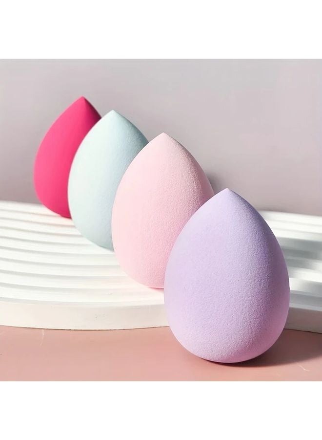 1 قطعة إسفنجة مكياج باللون الوردي الأحمر خالية من اللاتيكس للاستخدام المزدوج الجاف والرطب لمستحضرات الأساس والكريمات والسوائل - Image 5