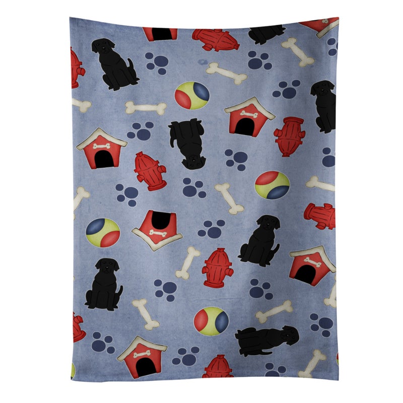 Caroline's Treasures ""Caroline's Treasures BB2670KTWL Dog House Collection Black Labrador Kitchen Towel  25"""" x 15""""  Multicolor""