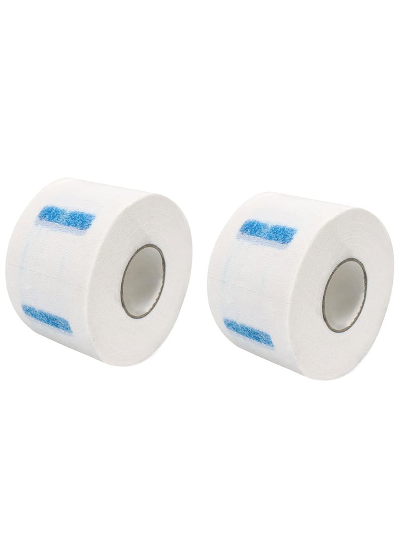 erioctry - Erioctry 2 Rolls Disposable Barber Neck Strip Stretchy Paper Neck Band Neckband Hair Cutting Barber Salon Ruffle Tissue Strip Collar Wrap Hairdressing Accessory for Salon Hair Cutting Styling - Image 1