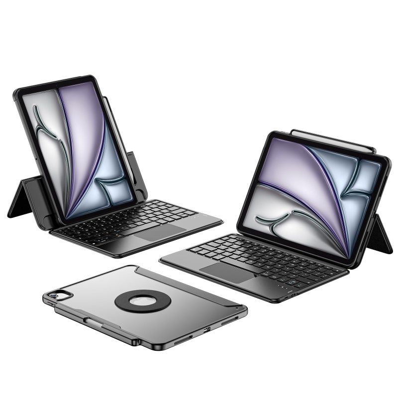 ProCase Keyboard Case for iPad Air 11-inch (M3 2025 / M2 2024) & iPad Air 5/4th Gen 10.9" & iPad Pro 11 inch(4th/3rd/2nd/1st Gen); Magnetic Detachable Protective Cover with Touchpad Pencil Holder - Image 1