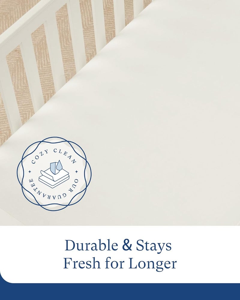 PurComfy Bamboo Diaper Changing Pad Cover, Premium Soft Diaper Change Table Pad Covers for Baby Girls and Boys, 2-Pack - Image 4