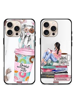 Two Cases For Apple iPhone 16 Pro Max Protective Covers Study and Drink