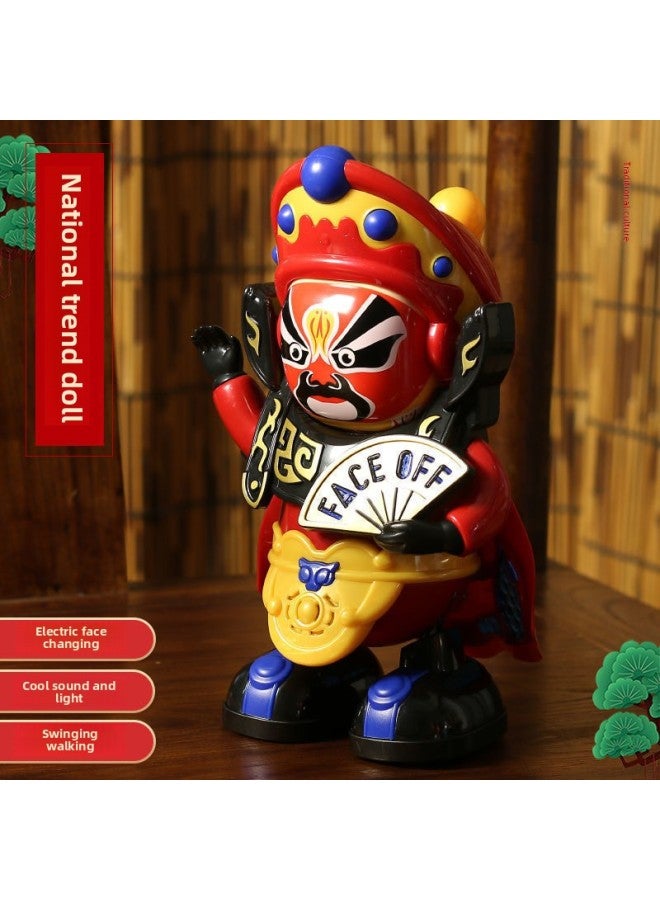 Shake Tone Same Sichuan Opera Electric Dancing Face-changing Doll Children's Toys Hot Supply Facial Mask Small Robot-Specifications:Sichuan Opera Face-changing Toys [charging Set + Screwdriver]] - Image 5