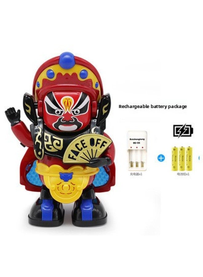 Shake Tone Same Sichuan Opera Electric Dancing Face-changing Doll Children's Toys Hot Supply Facial Mask Small Robot-Specifications:Sichuan Opera Face-changing Toys [charging Set + Screwdriver]] - Image 1
