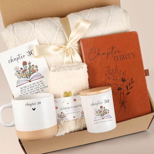 Giftota 30th Birthday Gifts for Women, Unique Chapter 30 Year Old Birthday Gifts for Women Happy 30th Bday Gift Basket for Her Turning 30 Year Old Gift Box Ideas for Her Wife Daughter Sister Friend Coworker - Image 1