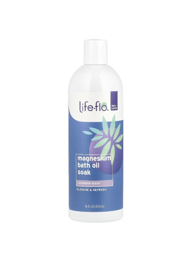 Life-flo Life-flo, Magnesium Bath Oil Soak, Lavender, 16 fl oz (473 ml)  - Image 1