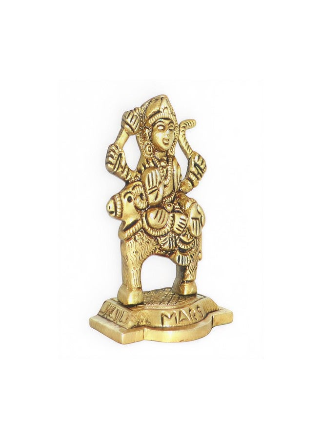 ARKAM Brass Mangal Murti/Planet Mars Statue/Navgrah Idol - Antique Brass Idol for Home/Temple/Office (Height: 7 cm, Weight:200 GMS) - Image 3
