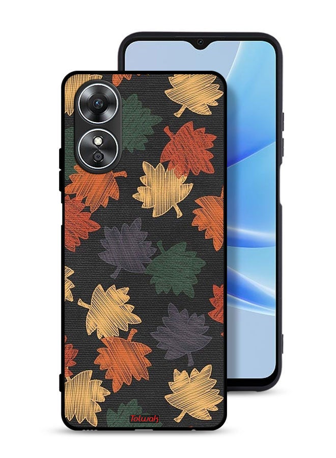 Tolwak Oppo A17 Protective Case Cover Autumn Leaves Art - Image 1