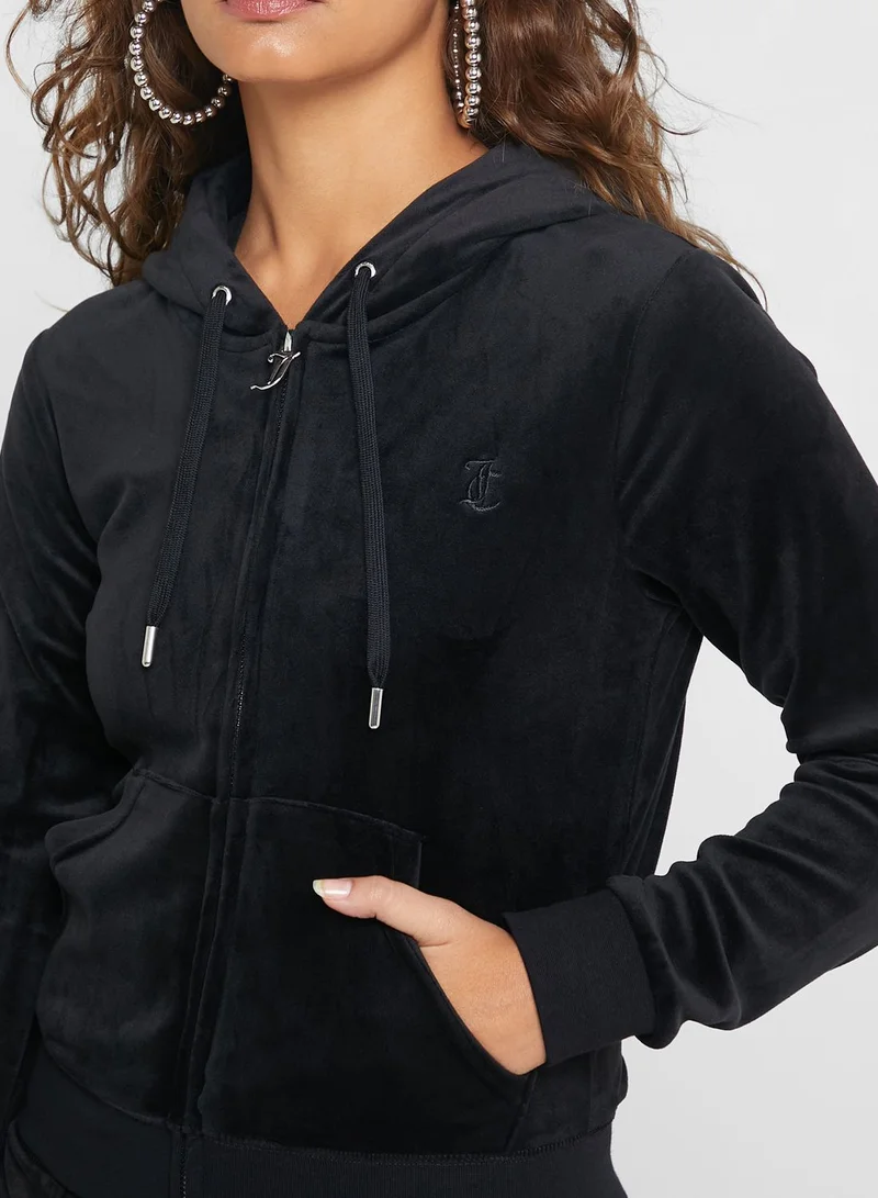 Juicy Couture Drawstring Pocket Detail Hoodies