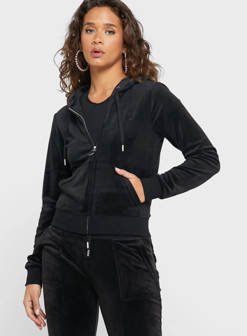 Juicy Couture Drawstring Pocket Detail Hoodies