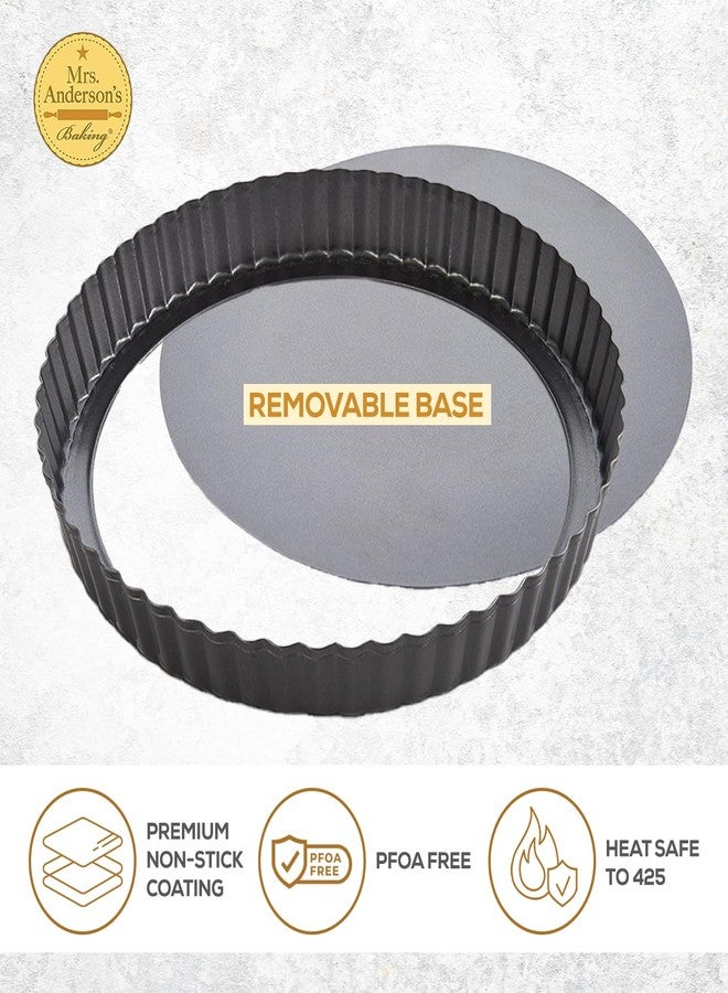 Mrs. Anderson's Baking Quiche Pan, Removable Base, Non-Stick Carbon Steel, 9.5-Inch - Image 5