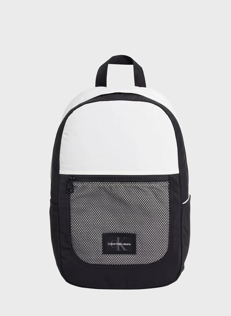 Calvin Klein Jeans Logo Front Zip Backpack