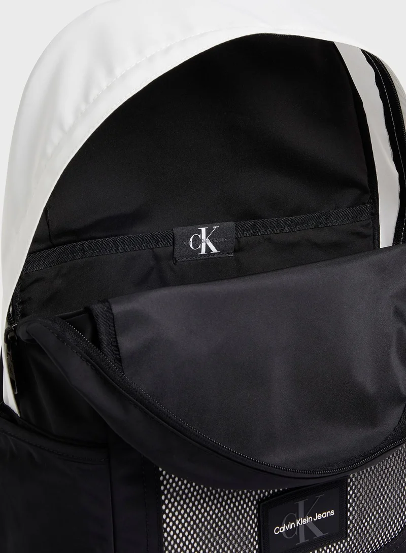 Calvin Klein Jeans Logo Front Zip Backpack