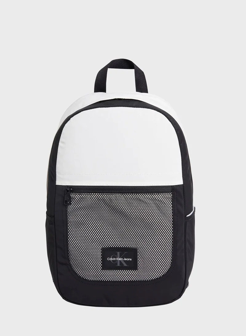 Calvin Klein Jeans Logo Front Zip Backpack