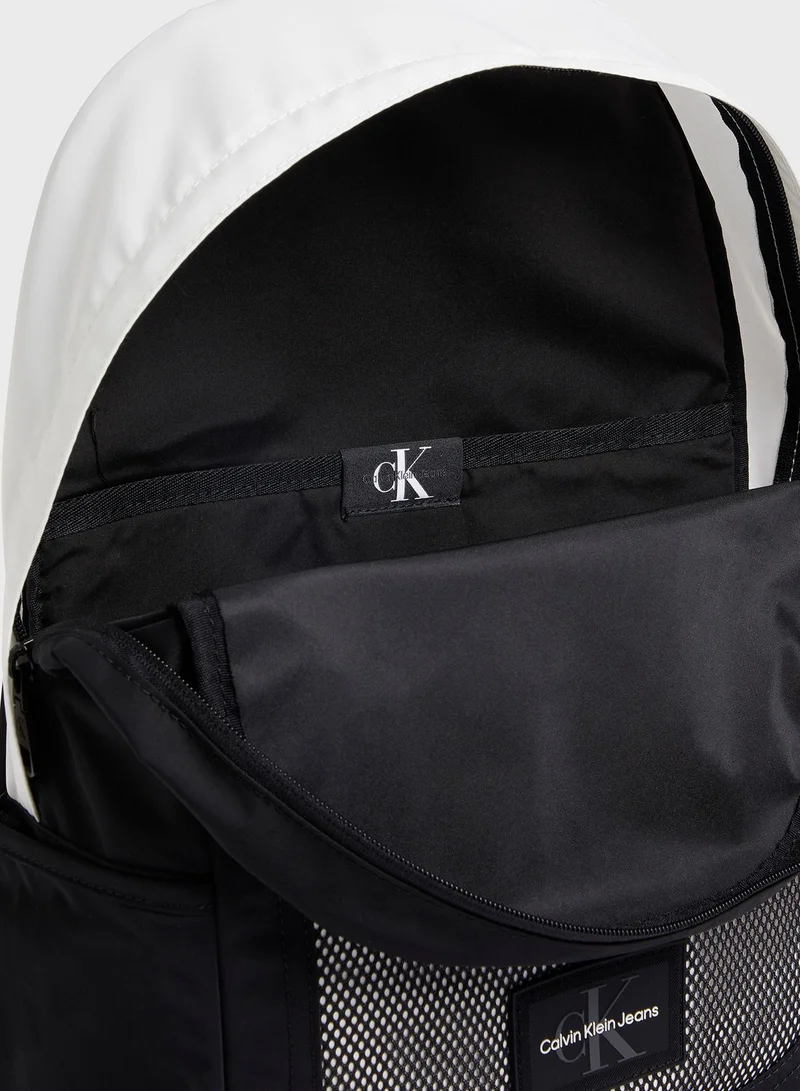 Calvin Klein Jeans Logo Front Zip Backpack