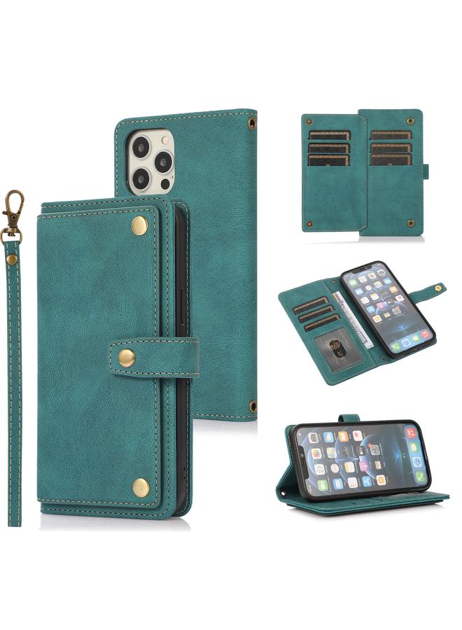 Zaboon Case For iPhone 12 Pro Max PU + TPU Horizontal Flip Leather Case with Holder & Card Slot & Wallet & Lanyard - Image 1