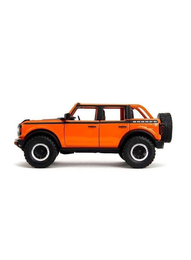 Jada Toys Just Trucks 1:24 2021 Ford Bronco Die-Cast Car & Tire Rack, Toys for Kids and Adults(Orange) - Image 5