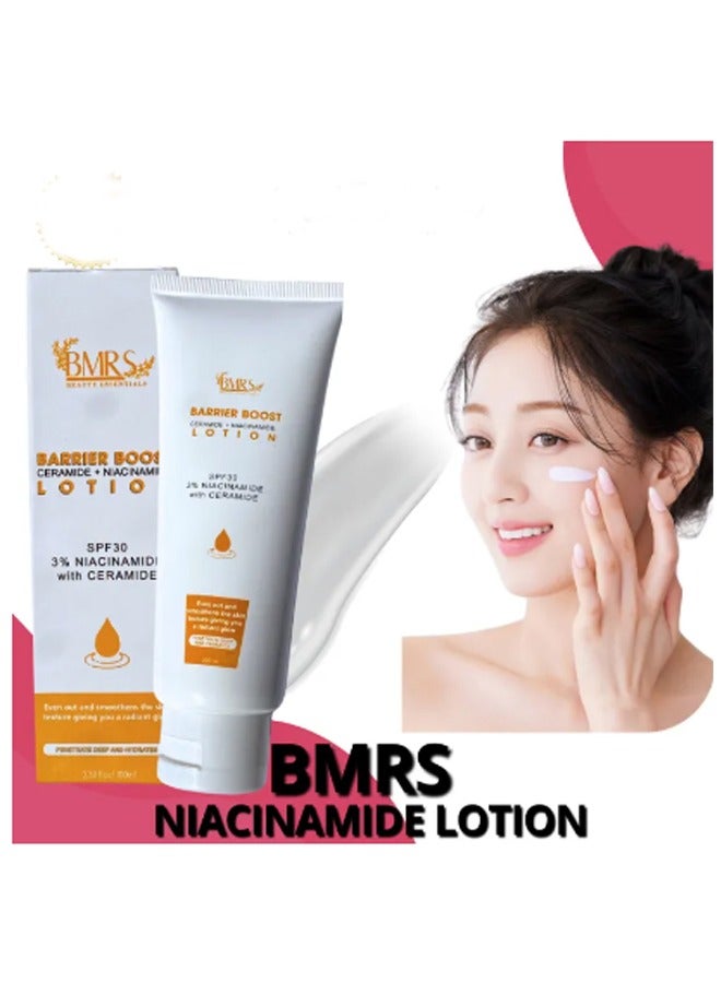 BMRS لوشن Barrier Boost (سيراميد + نياسيناميد) 100 مل بعامل حماية من الشمس 30 - Image 1