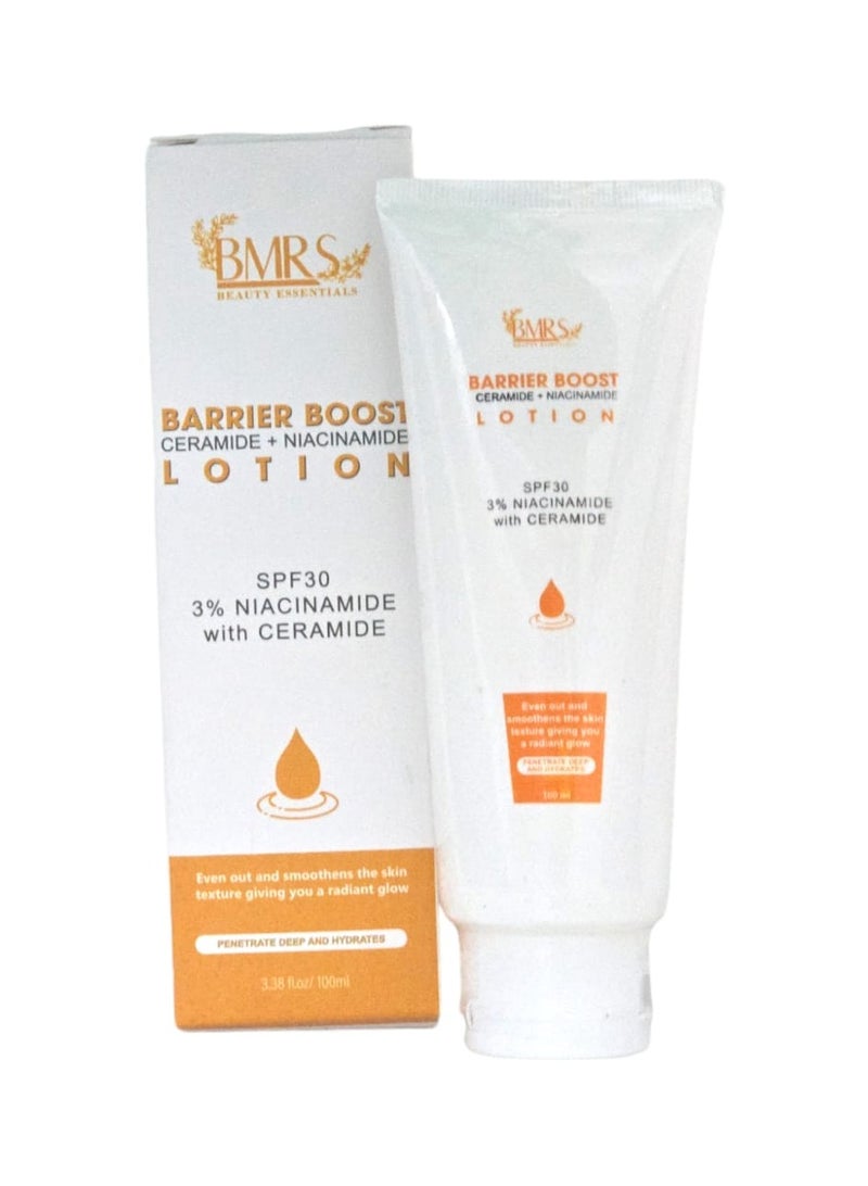 BMRS لوشن Barrier Boost (سيراميد + نياسيناميد) 100 مل بعامل حماية من الشمس 30 - Image 2