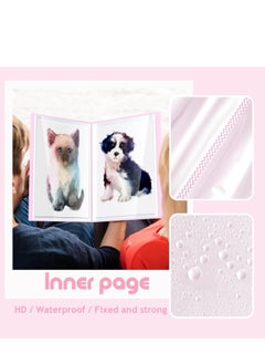 Henoyso 60 Pages A2 and A3 Diamond Painting Storage Book Diamond Art Portfolio Folder Artwork Art Binder Diamond Art Storage Presentation Book with Sleeves Protector, 22 x 16.4 Inch, 16.5 x 12.1 Inch(Pink)  - Image 4
