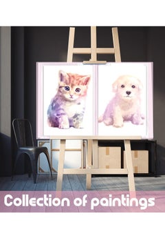 Henoyso 60 Pages A2 and A3 Diamond Painting Storage Book Diamond Art Portfolio Folder Artwork Art Binder Diamond Art Storage Presentation Book with Sleeves Protector, 22 x 16.4 Inch, 16.5 x 12.1 Inch(Pink)  - Image 5