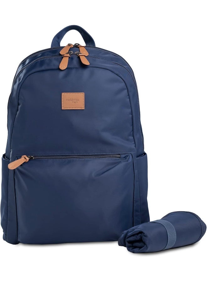 Natemia Diaper Backpack - Water-Resistant Baby Diaper Bag with Pockets, Stroller Straps and Portable Changing Pad