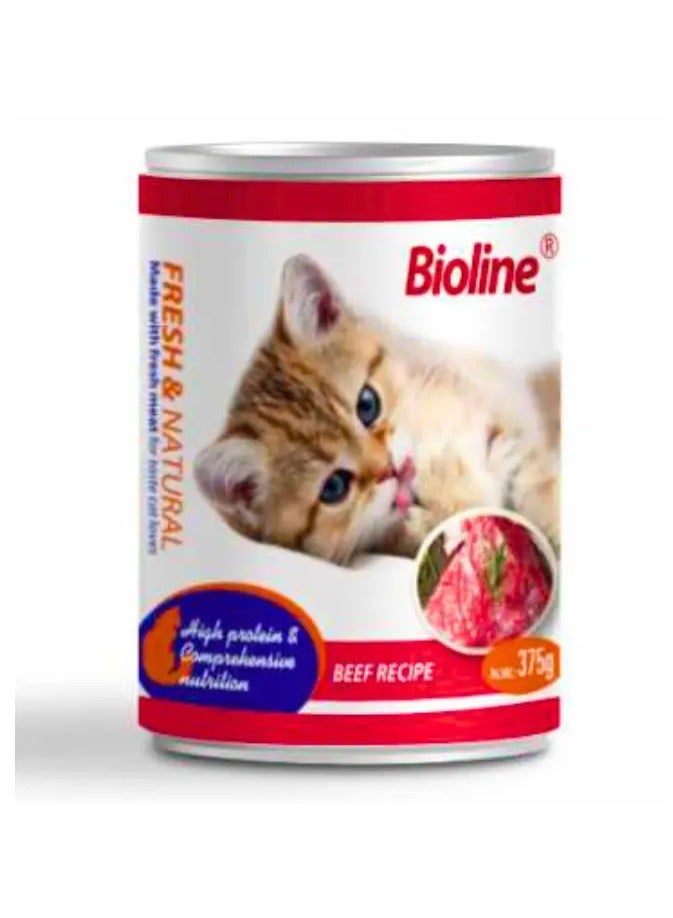 Bioline Canned Cat Food 375g-[Flavor - Beef]