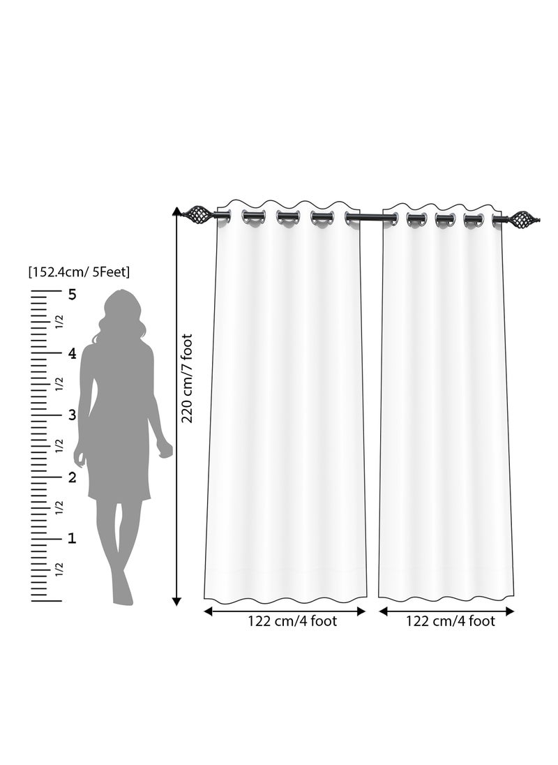 Wooden Twist - Fabrahome Light Filtering 7 Ft Rectangular Curtain (Pack of 1) - Image 1