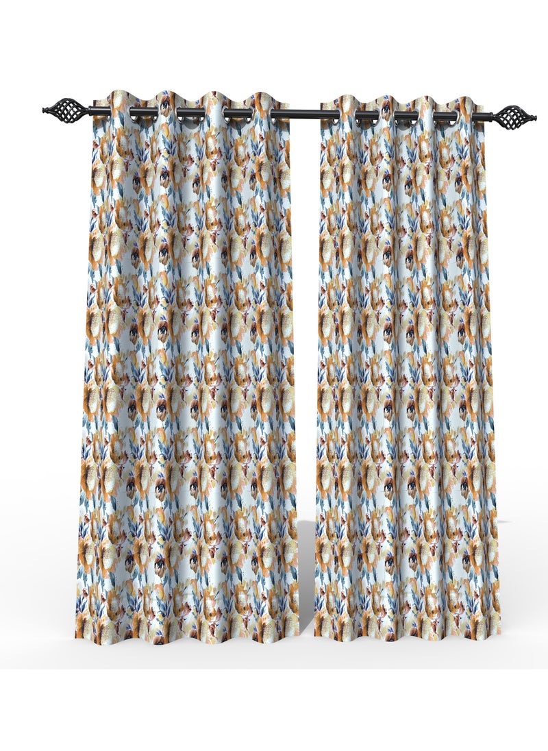 Wooden Twist - Fabrahome Light Filtering 7 Ft Rectangular Curtain (Pack of 1) - Image 1