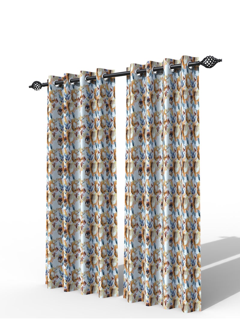 Wooden Twist - Fabrahome Light Filtering 7 Ft Rectangular Curtain (Pack of 1) - Image 1