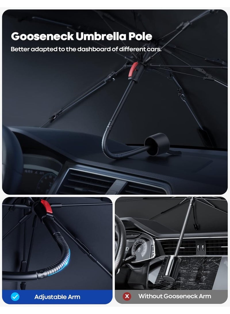 Car Windshield Sunshade - 52x31 【5 Layers Anti UV Coating】 Foldable Sun Cover for Auto Car, Car Sunshade, Windshield Sun Shade Umbrella for Car, Sedan, SUV - Image 4