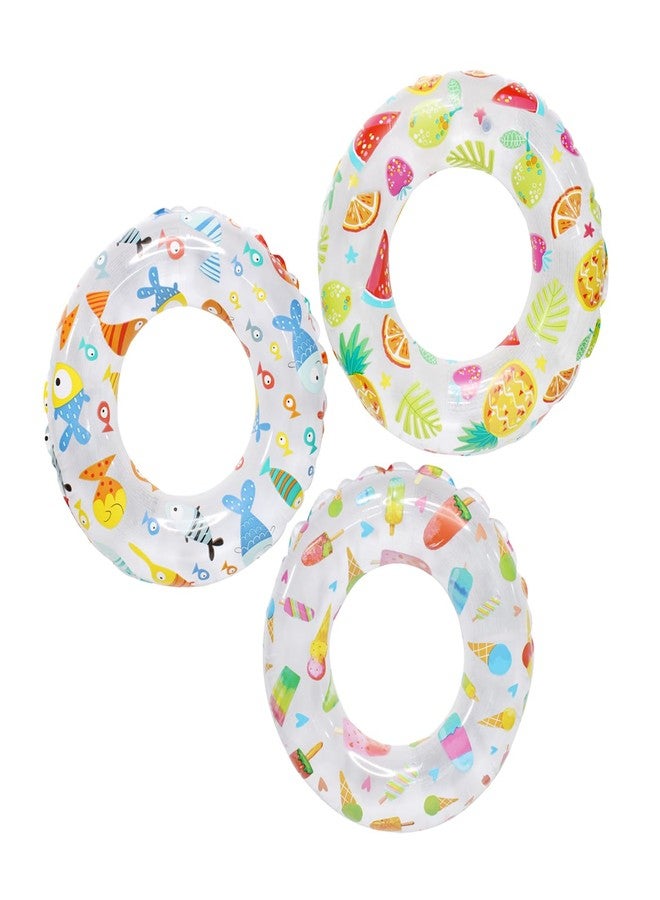 GLAN Inflatable Swimming Pool Float Swim Ring for Kids Summer Party Water Floaters Tube Multicolour Pack of 1 (4 to 6 Years) - Image 5