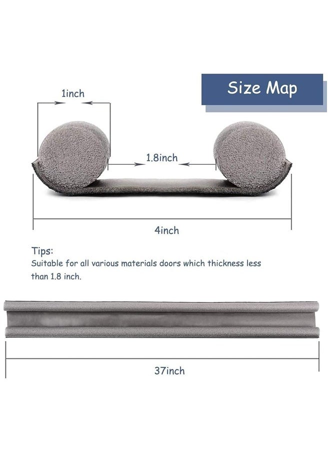4 Pcs Door Draft Stopper,Under Door Seal Draught excluder, Door Bottom Sealing Strip, Window Wind Blocker, Breeze Noise Sound Light Dust Smell Insect Blocker for Door Window (Brown)