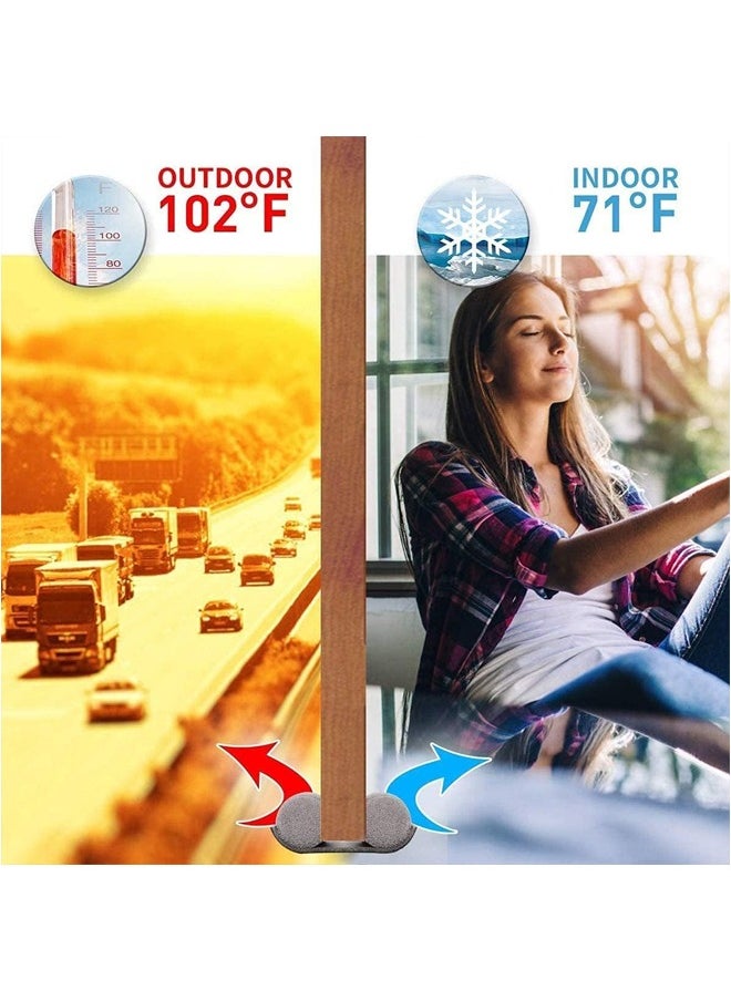 4 Pcs Door Draft Stopper,Under Door Seal Draught excluder, Door Bottom Sealing Strip, Window Wind Blocker, Breeze Noise Sound Light Dust Smell Insect Blocker for Door Window (Brown)