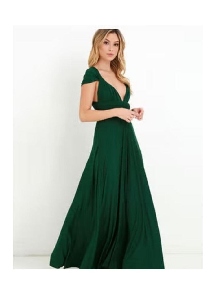 KUYING Multiple Wearing Method Multiple Ropes Crossed Bandage Dress