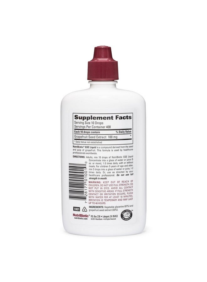 نيوتريبايوتك NutriBiotic - مستخلص بذور الجريب فروت الأصلي، 4 أونصة سائلة | تركيز ممتاز من مستخلص بذور الجريب فروت الأصلي مع بيوفلافونويد | نباتي، خالٍ من الجلوتين، غير معدّل وراثيًا - Image 2