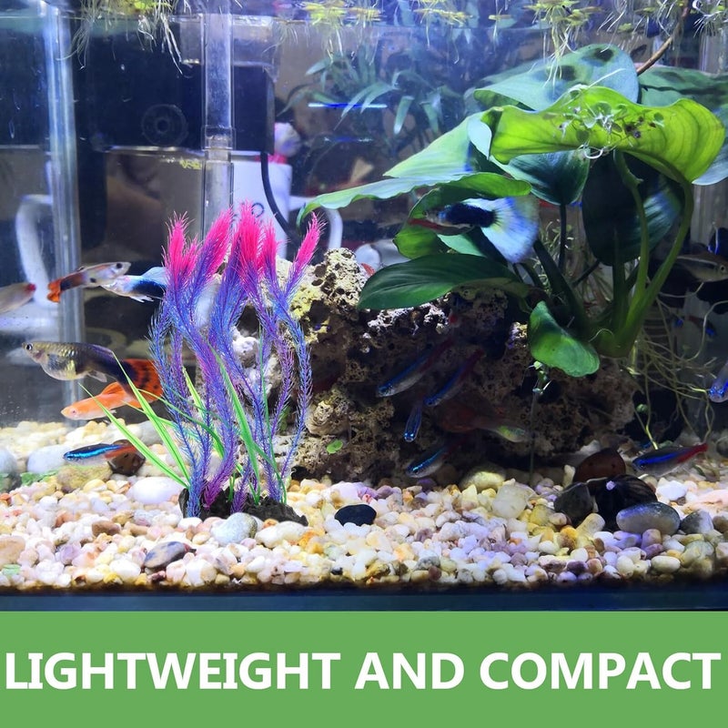 Artificial Aquarium Plants Fake Aquatic Plants Purple Simulation Large Fish Tank Decoration Plastic Aquarium Decor for Home and Office Fish Tanks - Image 5