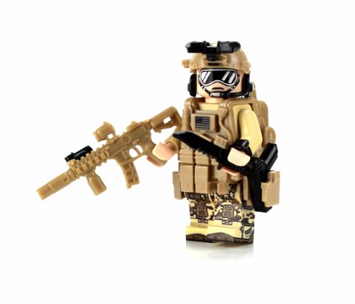 Battle Brick 16 Inches Tall Seal Team Six Commando Custom 1 Special Operations Collectible Minifigure in The USA Genuine Military Minifig Great Gift for Ages 10 to Adult AFOL - Image 1