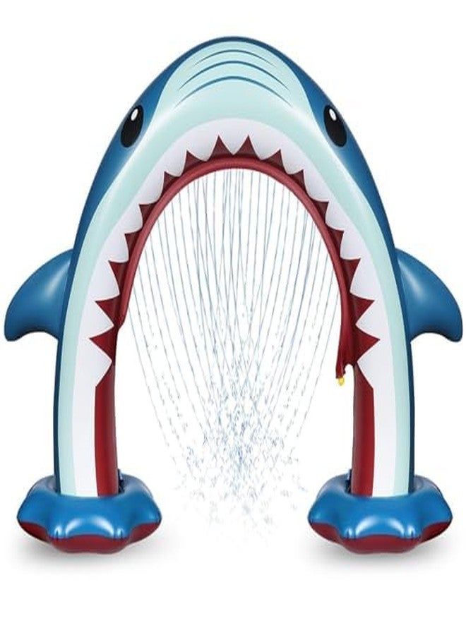Anpro Giant Shark Sprinkler Kids Inflatable Water Toy Outdoor Play Sprinkler, Summer Outside Gifts for Toddlers - Image 1