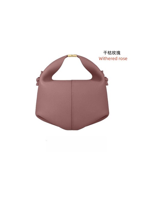Polene Fashionable Design Womens Shoulder Bag Handbag Commute Dumpling Bag Genuine Leather Crossbody Bag From China Mainland Dry rose