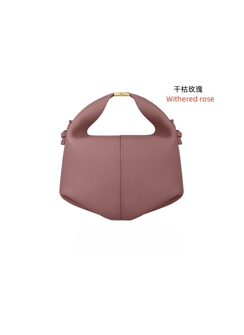 Generic - Polene Fashionable Design Womens Shoulder Bag Handbag Commute Dumpling Bag Genuine Leather Crossbody Bag From China Mainland Dry rose - Image 1