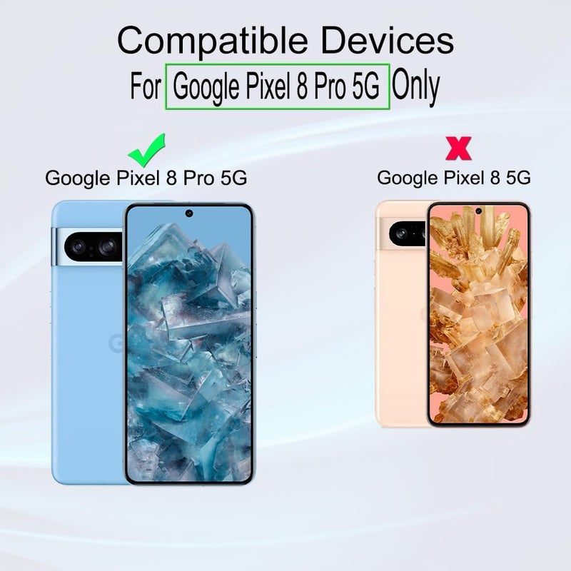 Ibywind 2 Pack Screen Protector For Google Pixel 8 Pro 5G 6.7",9H Hardness Tempered Glass,Easy to install - Image 2