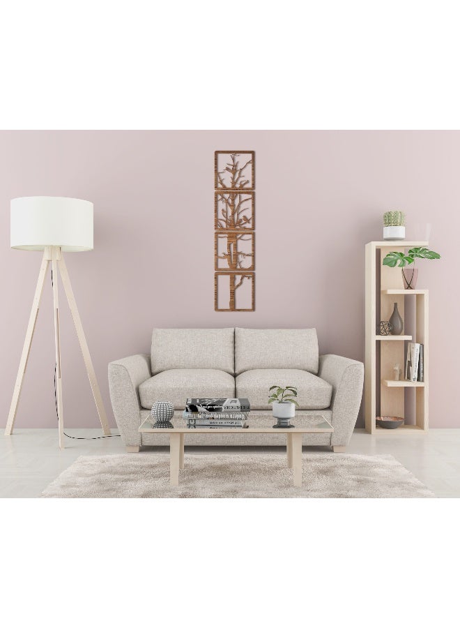 Home Gallery Tree Body Wood Wall Art - Set Of 4 Each 40X40 - Image 1