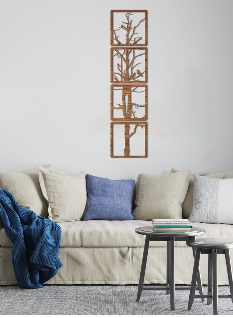 Home Gallery Tree Body Wood Wall Art - Set Of 4 Each 40X40 - Image 2