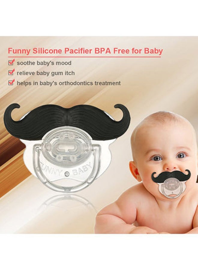 ANSELF Soft Silicone BPA Free Funny Mustache Pattern Soother Pacifier For Baby - Image 3