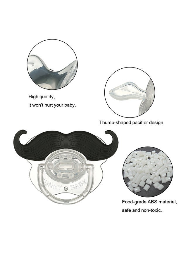 ANSELF Soft Silicone BPA Free Funny Mustache Pattern Soother Pacifier For Baby - Image 4