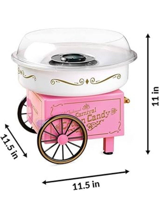 Generic - Create fun-filled moments with the Carnival Cotton Candy Maker. Perfect for parties and celebrations, this machine brings the joy of carnival treats to your home. Easy to use and designed with a retro carnival style, it’s ideal for making delicious cotton candy for kids and adults alike. - Image 1