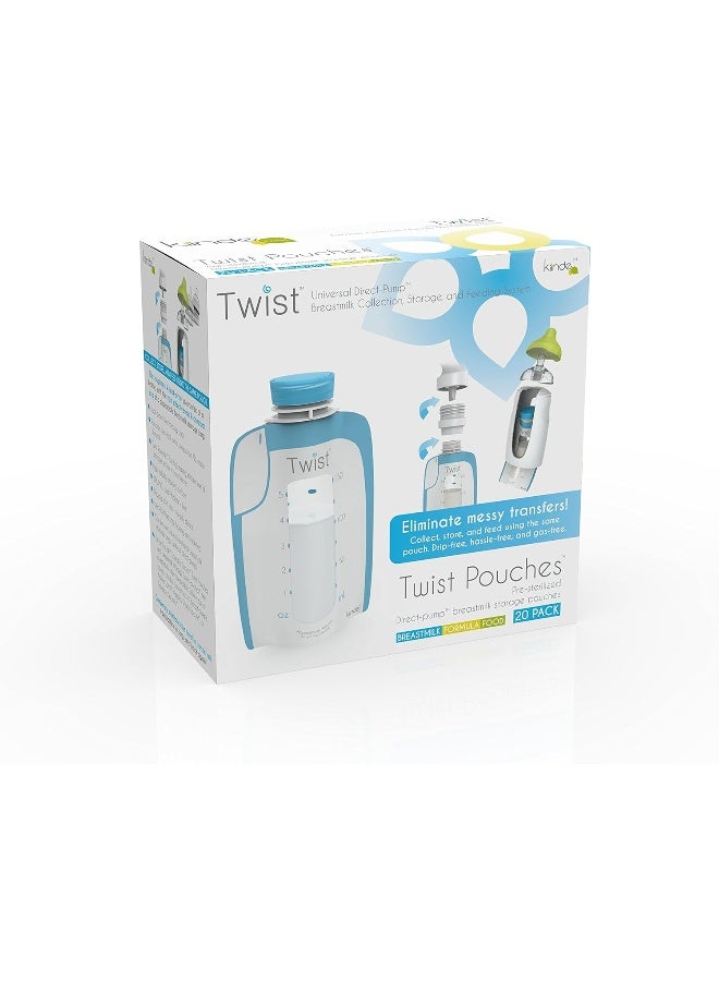 Kiinde Kiinde Twist Pouch Direct-Pump Direct-Feed Twist Cap Breast Milk Storage Bag for Pumping, Freezing, Heating and Feeding, Pre-Sterilized, Breast Feeding Essentials, 6 Ounce, Pack of 20 - Image 5