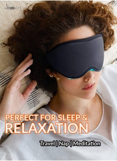 IKBEN IKBEN Ultra-Comfortable 3D Contoured Travel Sleep Mask – Breathable, adjustable, full blackout design, perfect for home, office, and travel. Ultra-soft cotton for deep darkness and ultimate comfort  - Image 2